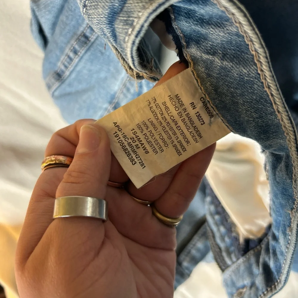Vintage 2000s Mid Rise Denim Skirt Light Wash - Picture 4 of 4